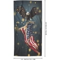 thumbnail image 5 of AOYEGO Bald Eagle American Flag Bath Towels Stars USA Flag National Kitchen Hand Towels Bathroom Decor Soft Beach Microfiber Hair Towels 15x30 Inch, 5 of 11