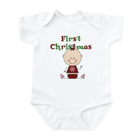 

CafePress - Baby Girl First Christmas Infant Bodysuit - Baby Light Bodysuit Size Newborn - 24 Months
