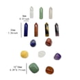 thumbnail image 3 of Precio reducido por tiempo limitado!Columna hexagonal de jade de cristal natural, punta única, 7 irregulares, 7 combinaciones, caja de regalo, 3 of 3