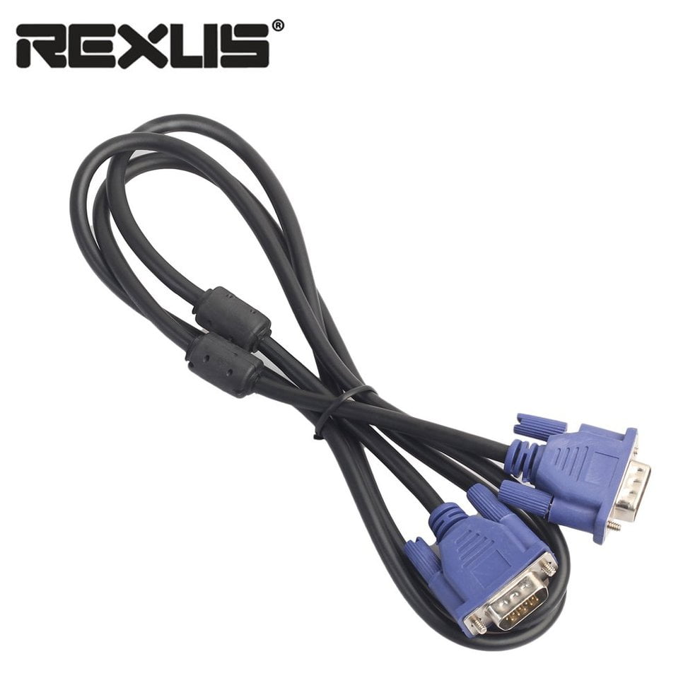 ReXLIS Câble VGA HD 15 Broches mâle vers mâle VGA pour projecteur PC 