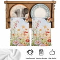 thumbnail image 6 of Spring Floral Kitchen Towels Set of 2, Hummingbird Summer Botanical Watercolor Soft Microfiber Dish Towels, Absorbent Quick-Dry Washable Dishcloths for Kitchen Cleaning, Drying Dishes, 18x28 Inches, 6 of 9