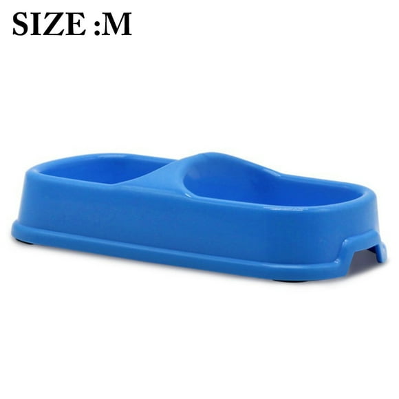 Pet Bowl Anti-skid Double-bowl Design Pet Food Bowl Pet Feeder Bowl for Cats