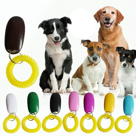 shenmeida 5PACK Dog Training Clicker with Wrist Strap Durable Lightweight Easy to Use Pet Training Clicker for Cats Puppy Birds Horses. Perfect for Behavioral Training