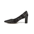 thumbnail image 2 of Walking Cradles Wc Stevie Women Pump Shoe In Black Tweed Fabric/black Leather, 2 of 5