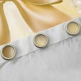 thumbnail image 4 of Manfei 3D Fashion Ribbon Blackout Curtains Set of 2 (52x84 Each) for Female, Chic Sequin Print Window Curtains, Glitter Yellow Diamond Curtains and Drapes, Living Room Curtains Decor, 4 of 6