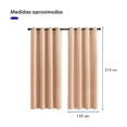 thumbnail image 3 of Cortinas Kitul Blackout Plus Aislamiento Térmico 2 Paneles 215 X 135 Cm Color Beige, 3 of 4