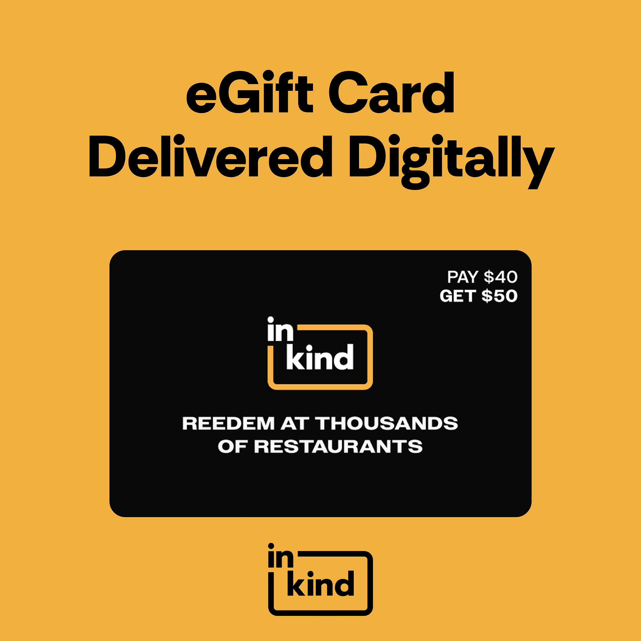 inKind $40 eGift Card with $10 Bonus [Email Delivery]