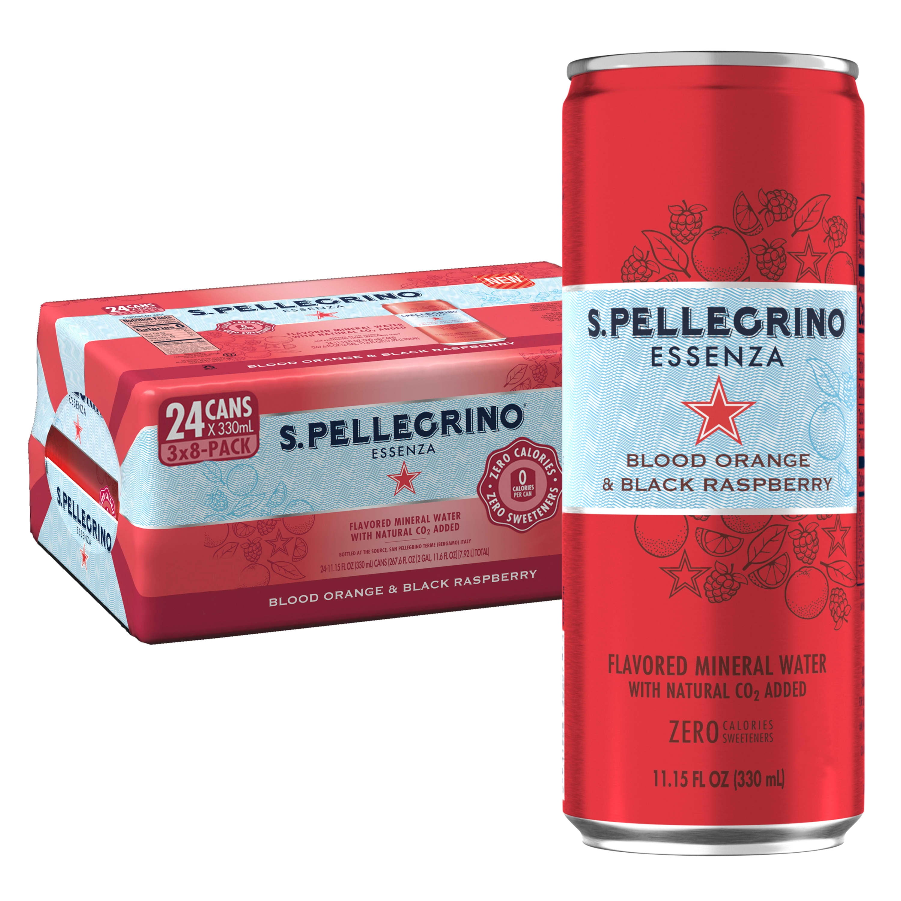 Rennen ~ kant heb vertrouwen S.Pellegrino Essenza Blood Orange and Black Raspberry Flavored Mineral  Water, 267.6 fl oz, 24 Pack - Walmart.com