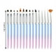 thumbnail image 4 of Set de 15 pinceles para limpieza de uñas - Cerdas sintéticas, mango degradado, para nail art y cuidado de cutículas, 4 of 8