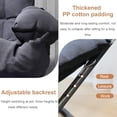 thumbnail image 4 of Lazy Chair with Ottoman, Folding Lounge Reclining Sofa Chair with Armrest Modern Comfy Lounge Chair with Side Pocket Leisure Chair for Bedroom, Living Room, Office, and Balcony, Gr, 4 of 7