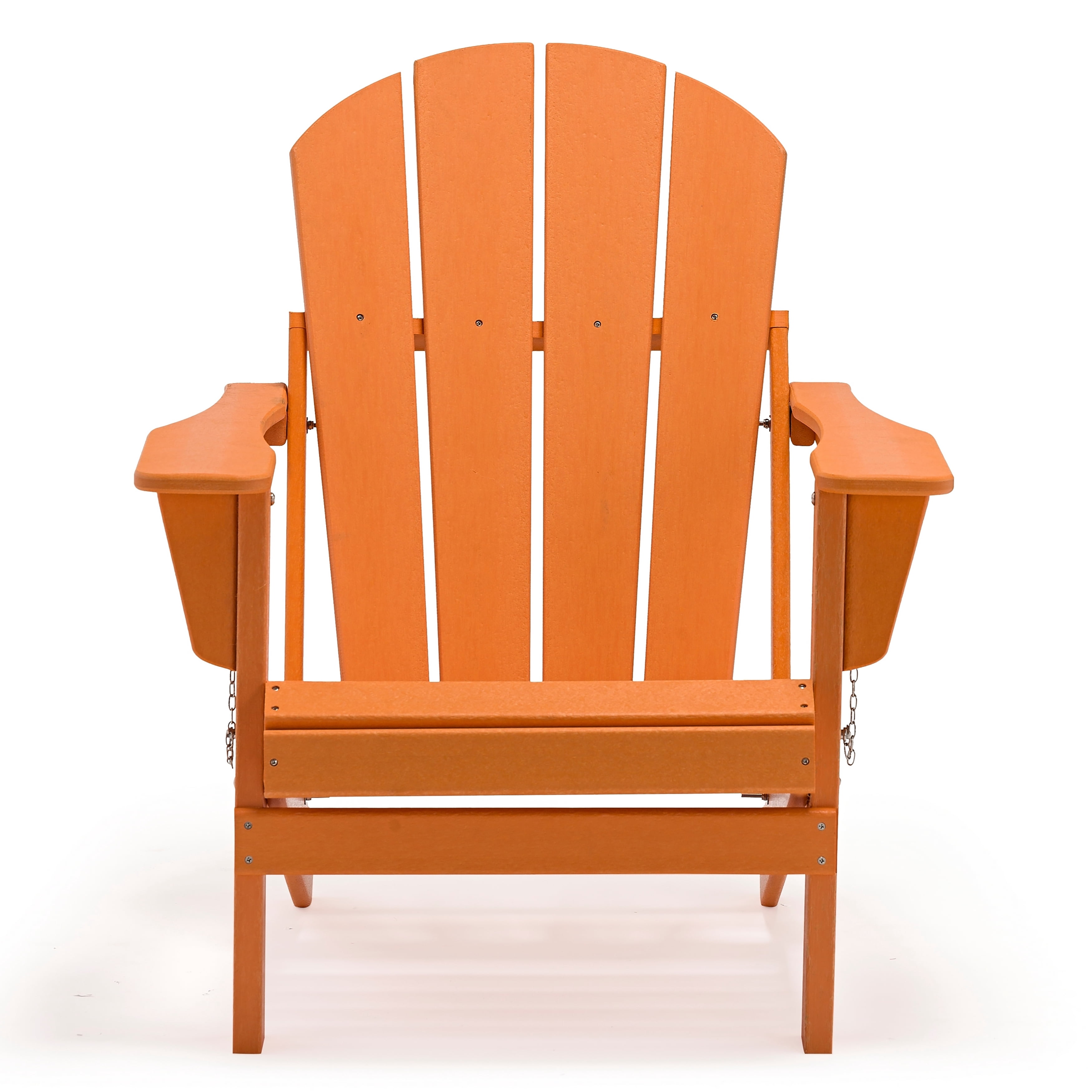 Braxton Folding Plastic Adirondack Chair, Orange