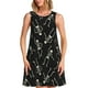 thumbnail image 1 of Easygdp Happy Skeletons Dancing para Vestido Transpirable de Mujer, Vestido Suelto de Manga Corta con Pliegues y Bolsillos para el Verano, 1 of 7