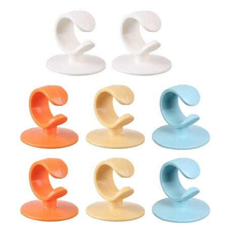

8 Pcs Adhesive Power Plug Hooks Cable Management Wall Hooks Plastic Hooks