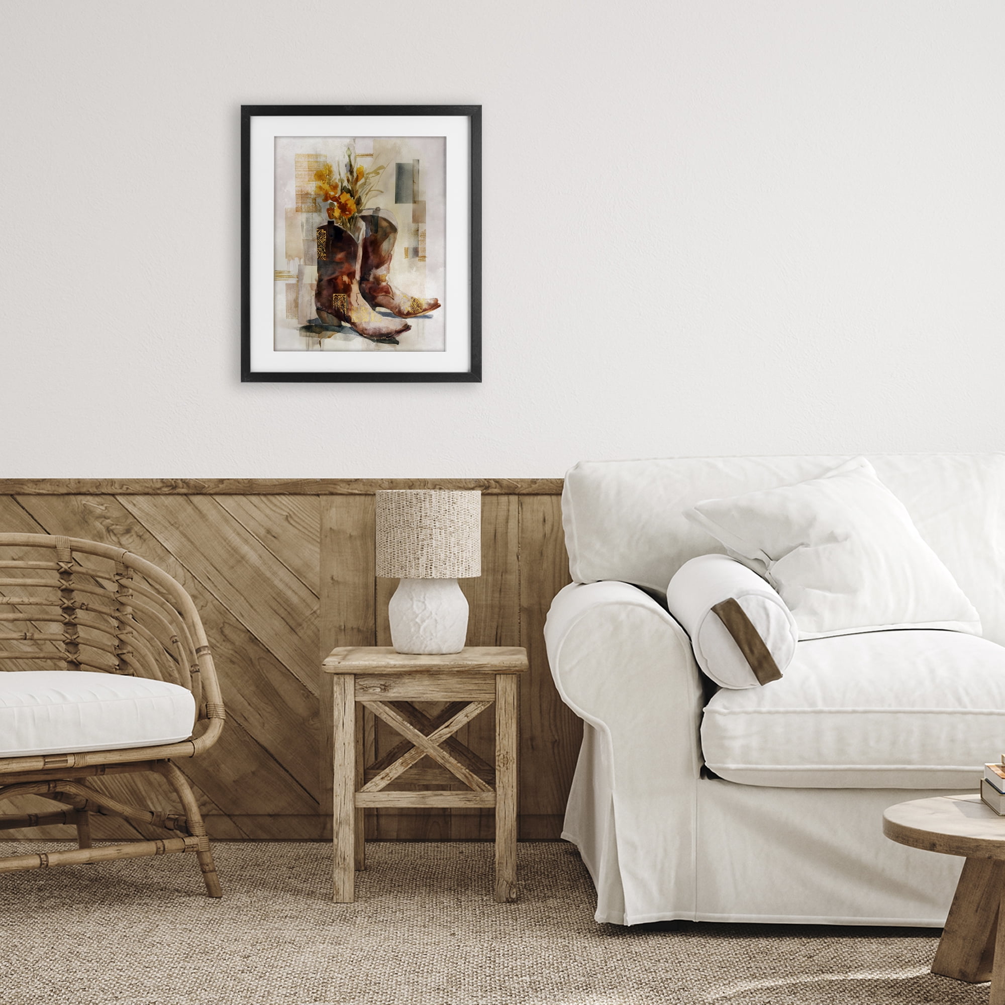 Stupell Industries Western Roots & Blooms Black Framed Print Under Glass, design by Svetlana Aleynikova