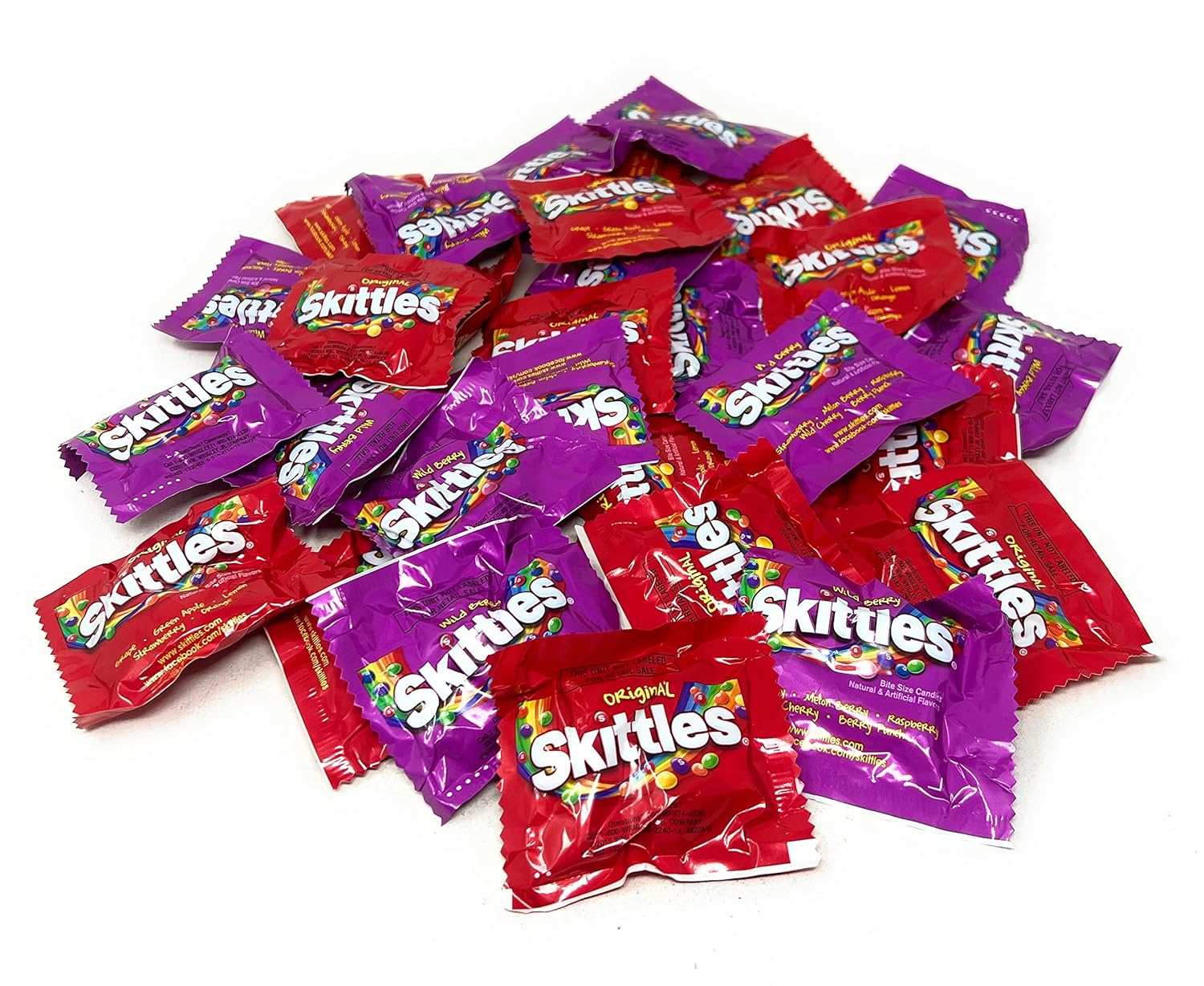 Skittles Candy Variety Mix Pack – Wild Berry & Original, Individually Wrapped Fruit Chews – Party, Office, Pinata Filler (2 Pounds)
