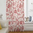 thumbnail image 6 of Red Spring Floral Sheer Curtains 54 Inches Long, Summer Botanical Farmhouse Light Filering Curtains, Breathable Simi Curtain Privacy Drapes for Kitchen Bathroom Nursery Small Window Treatment, 6 of 9
