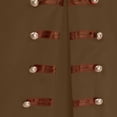 thumbnail image 4 of LEKWK Mens Renaissance Steampunk Costume Vintage Victorian Long Coat Tailcoat Jacket Classic Pirate Aristocrat Cosplay for Halloween Fancy Dress, 4 of 9