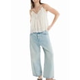 thumbnail image 2 of Summer Tank Tops for Women Loose Fit Pleated Tunics V Neck Sleeveless Lace Tops Lrregular Hem Flowy White S, 2 of 7