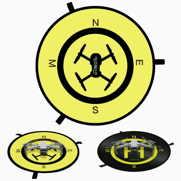 21 inch Drone Landing Pad, Quick Folding, Waterproof Universal, Double-Sided Quadcopter Landing Pad, Suitable for Rc Drones, Helicopters, DJI Mini 4 Pro，DJI Mavic Pro Spark