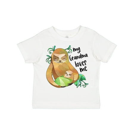 

Inktastic My Grandma Loves Me Cute Sloth and Baby Boys or Girls Toddler T-Shirt