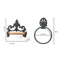 thumbnail image 6 of OUNONA Vintage American Wrought Iron Bathroom Towel Ring Solid Stainless Steel Towel Mount Bathroom Accessories, 6 of 8