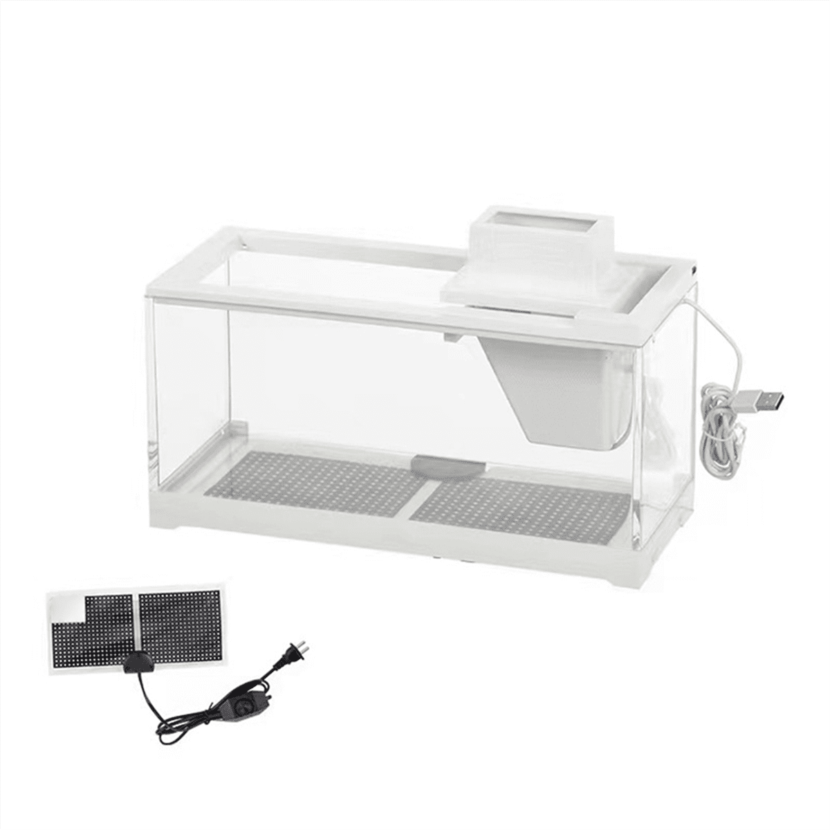 Tiny Fish Tank- Aquarium With Inner Light Mini Landscape