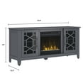 thumbnail image 4 of Twin Star Home Elmhurst Fireplace TV Stand for TVs up to 60" with ClassicFlame Technology & Glass Doors, Cool Gray, 4 of 7