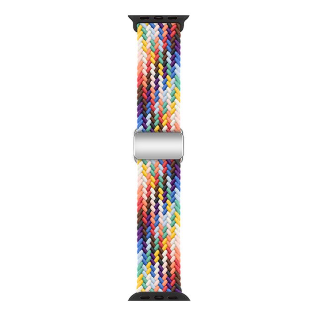 Correa de hebilla magnética trenzada para reloj Apple de 789ª generación, pulsera ajustable para Apple Watch