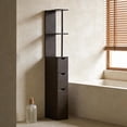 thumbnail image 2 of CQSXDA Slim Storage Tower Bathroom Organizer in White Finish - Versatile Side Floor Cabinet for Space Saving Solutions, 2 of 6