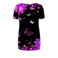 thumbnail image 5 of Blusa de manga corta con estampado de cuello redondo informal para mujer a la moda, Tops de verano Pompotops hkajfhjk462831, 5 of 5