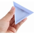thumbnail image 4 of HUGFEGWE 10Pcs/Set Plastic Triangle Tray, Nail Art Rhinestones Gems Crystal Tray, Beads Sorting Tray, Triangle Sorting Storage Plates Art Tray for Craft and DIY(Blue) CJB91-62305, 4 of 8