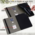 thumbnail image 3 of SaniMore Case for Samsung Galaxy Tab A8 10.5" 2022 SM-X200/X205, PU Leather Case with Embossed Butterfly Shockproof TPU Back Card/Pen Holder Anti-slip Stand Full Protective Fashion Wallet Case, Gray, 3 of 12