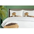 thumbnail image 4 of Ambesonne Coffee Duvet Cover Set, Spoon Flower and Burlap Sack, 2-Calking, Almond Brown, 4 of 7