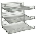 thumbnail image 5 of Honey-Can-Do Steel 3-Tier Mesh Desk Organizer, Silver, 5 of 9