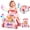 pink, variant on WonderStone 7-in-1 Baby Push Walker, Sit-to-Stand Baby Activity Center with Music & Lights, Educational Learning Toy for Boys and Girls Ages 6–18 Months, Pink