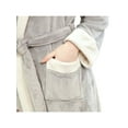 thumbnail image 4 of Women Ladies Flannel Hooded Bathrobe Velvet Bath robe Dressing Gown Long Robe, 4 of 4