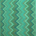 thumbnail image 1 of Ahgly Company Machine Washable Indoor Square Southwestern Turquoise Blue Country Area Rugs, 7' Square, 1 of 4