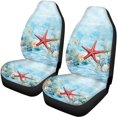 thumbnail image 5 of Pzuqiu Car Seat Covers Full Set, Compatible with Front Seats Vans Seats, Front and Rear Seat Cover Set for Station Wagon Most Sedans Breathable, Starfish, 5 of 10