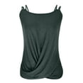 thumbnail image 5 of Womens Camisole Tank Tops Sevevn Women's Casual Sleeveless Ruched Hem Solid Twist Front Cami Tank Top Loose Tank Tops For Women, 5 of 6