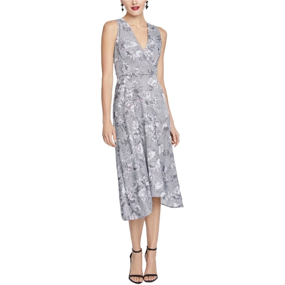 Rachel Roy Womens Floral A-line Dress, Grey, 0