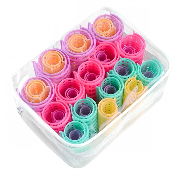 ACDANC 30 Pieces Plastic Hair Rollers Curlers Snap Rollers Self Grip Rollers Hairdressing Curlers No Heat Hair Curlers for DIY Hairdressing Hair Salon Hair Barber