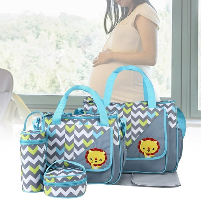 de bolsa pañales, bolsa multifunción, almohadil para pañales, con bolsa para el almuerzo con bolsa para , , Gris Hugo Bolsa de hombro