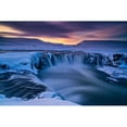 thumbnail image 3 of Ruoppolo, Luigi 24x17 Black Modern Framed Museum Art Print Titled - Wintry Waterfall, 3 of 5