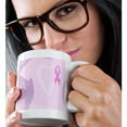 thumbnail image 2 of 3drose, Pink Ribbon T Shirt Breast Cancer Awareness, 11oz Magic Transforming Mug, 2 of 7