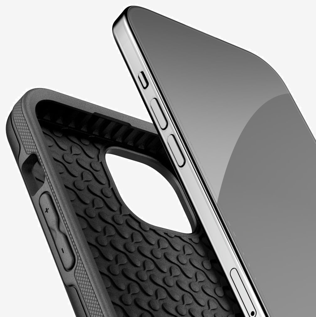 Encased Rebel Designed for iPhone 15 Belt Clip Case, Protective Shockproof Phone Case with Holster (Black)