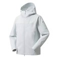 thumbnail image 7 of Sevevn Men Softshell Jacket Full Zip Up Hooded Regular Fit Water Resistant Stretch Fabric Side Zip Pockets Arm Zip Pocket Hook Loop Patch For Hiking Wear, 7 of 7