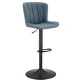 thumbnail image 1 of Ensemble Tabouret Réglable Kirkdale 2-Pack en Simili Cuir Bleu Marine, 1 of 11
