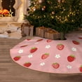 thumbnail image 5 of Sikiie Strawberries Nativity Christmas Tree Skirt, Jesus Christian Winter Holiday Tree Mat Decoration(30-48IN)30", 5 of 6