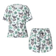 thumbnail image 4 of Picia Bears and Tropical Leaves Pajamas Sets for Women Soft Short-Sleeved Pjs with Lounge Shorts Two Piece Sleepwear-Medium, 4 of 9
