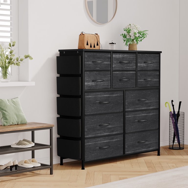 12 drawer dresser black Homsee White Chest of Drawers for Home Storage with 12-Drawer The black look gives a clean Towallmark 12 Drawers Fabric Dresser